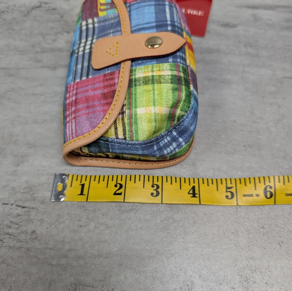 Dooney & Bourke Madras Plaid Picnic Ants Canvas Flap Wristlet Pouch NWT Vintage - Picture 6 of 15